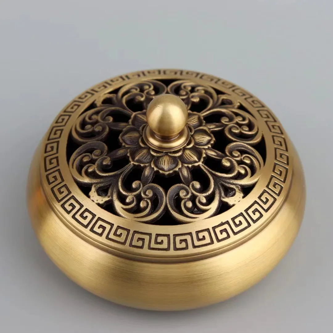 Классическая антикварная курильница с плоским дном домашняя декоративная из