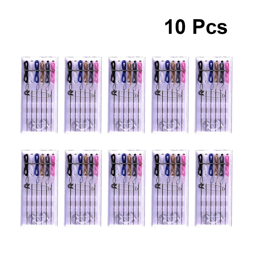 

Kit Sewing Travel Needle Threaded Thread Fix Mini Repairing Hotelquick Hand Clothing Pre Grooming Set Portable Diy Emergency