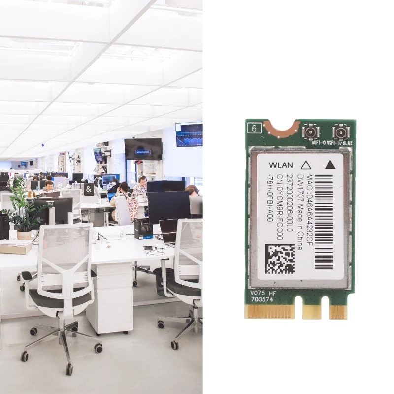 Двухдиапазонная беспроводная карта M.2 NGFF WLAN QCNFA335 300M BT4.0 для DW1707 VRC88