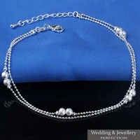 fashion ankle women sterling silver beach foot jewelry chain bracelet anklet