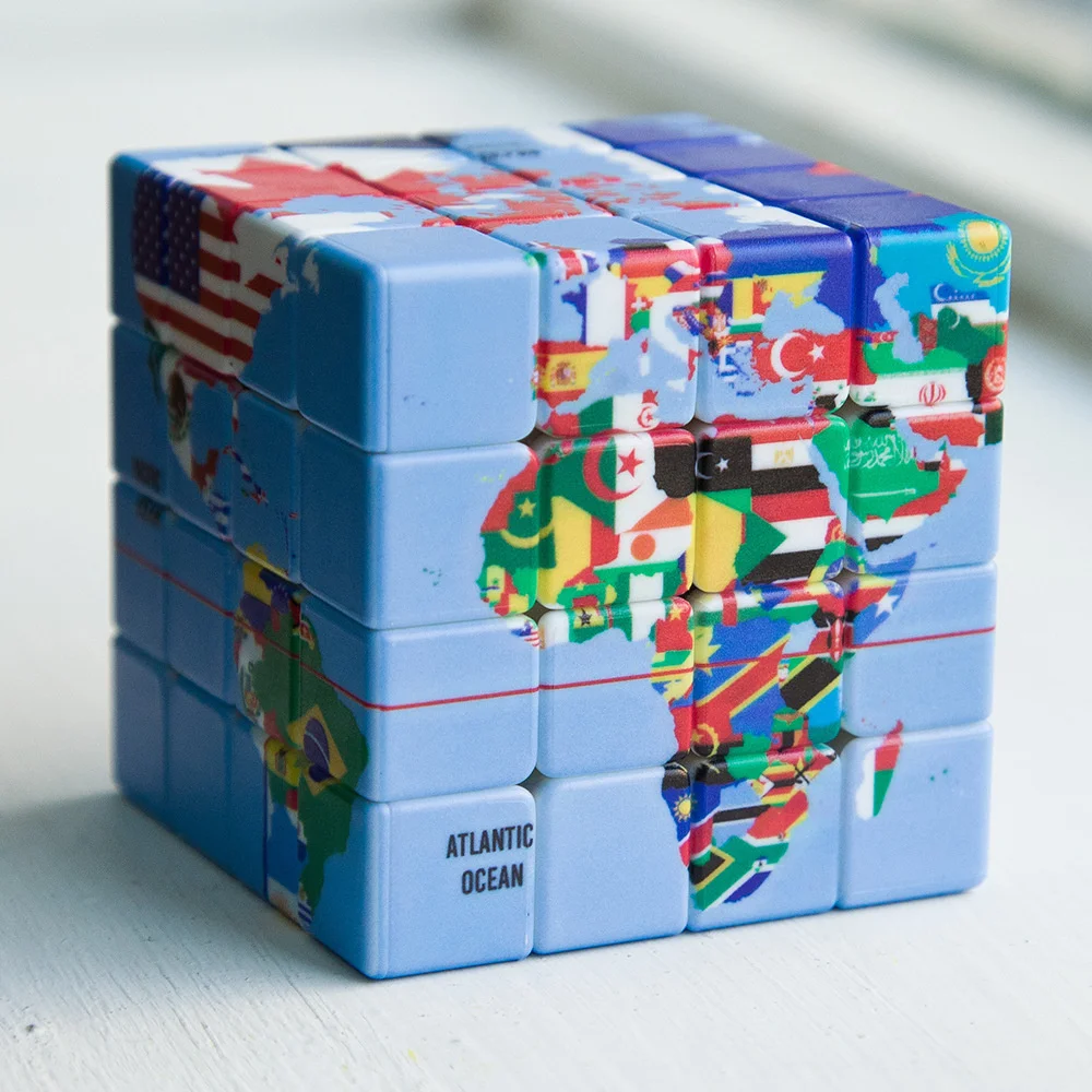 

Magic Cube 3x3x3 / 4x4x4 Speed Puzzle Toys 6 Years Old World Map National Flag Cubo Magico Educational Toys For Children Adult
