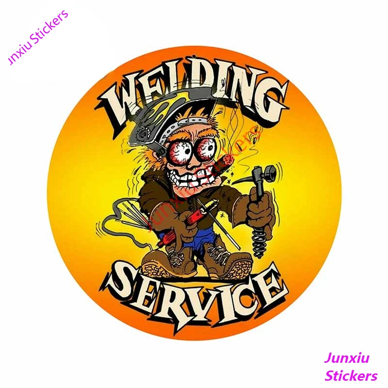 

Crazy Welder Welding Service Scratch-Proof Anime Car Stickers for Windshield Refrigerator Trunk Creative Sticker Decal PVC13cm