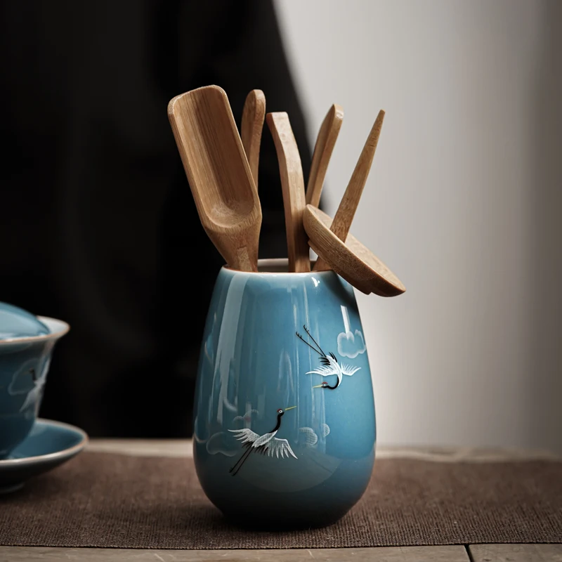 

Vintage Tea Ceremony Six Gentlemen Travel Kung Fu Six Gentlemen Chinese Style Traditional Portable Sechs Herren Accessories
