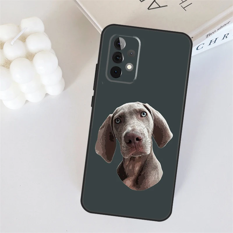Чехол Weimaraner Dog для Samsung Galaxy A55 A35 A15 A36 A56 A26 A16 A22 A32 A52 A54 A34 A53 A33 A13 A06 A05
