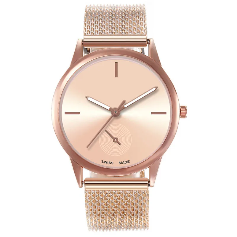 New Hot Selling Casual Simple Scale Dial for Women's Quartz Mesh Band Watch Girlfriend Temperament Gift