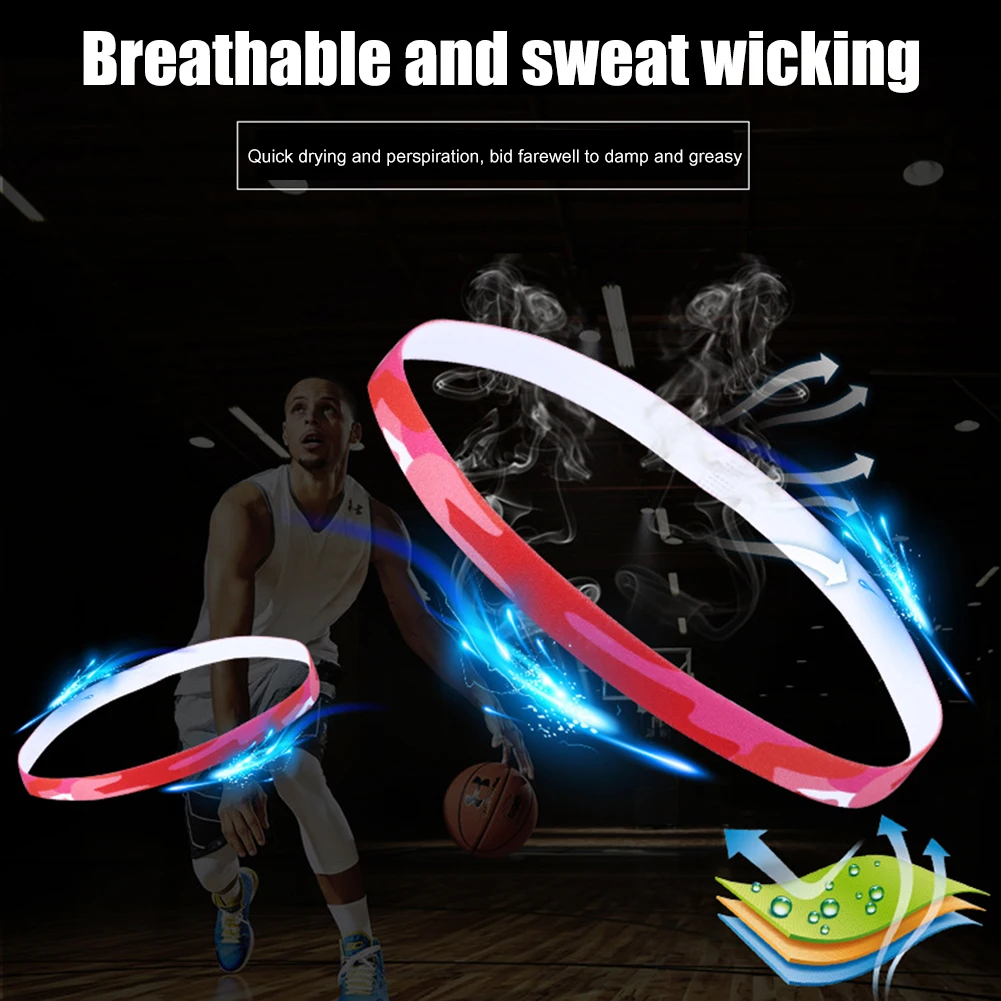 

Резинка для волос для йоги, спорта, бега, фитнеса, нескользящая Женская и мужская Спортивная поглощающая пот лента для занятий йогой