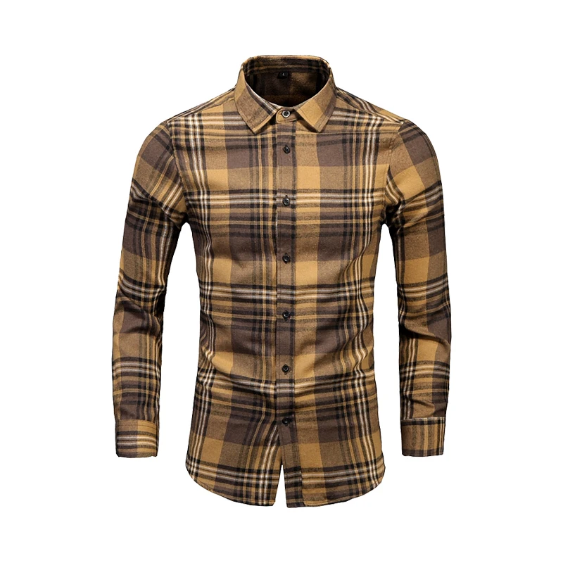 

Trim Fit Mens Smart Casual Dress Shirts Turn-down Collar Long Sleeve Solid Business Men Clothing