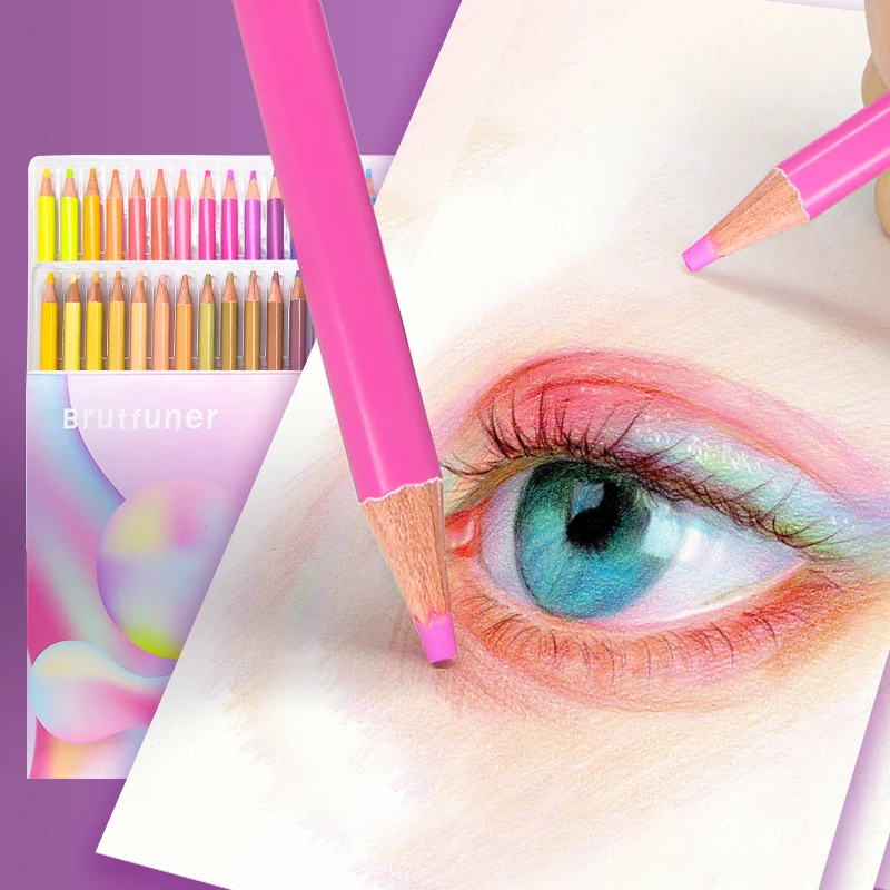 Cena Brutfuner Macaron 50/80 Kolor Profesjonalny Artysta Kolorowe Kredki Pastelowy Ołówek Na Rysunek Szkolny Szkicowanie Dostaw Sztuki