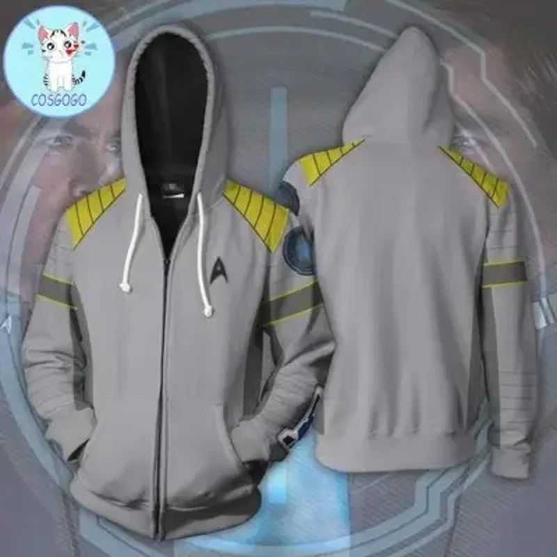 Star Voyager Command Cosplay Costume Hoodie Trek Sweatshirt 3D Print Zipper Jacket Sweatshirts Coat Tracksuit 5XL