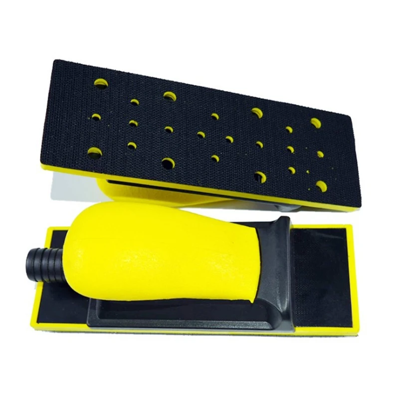 Practical Vacuum Hand Sanding Block Hook & Loop Disc for Wood Polishing Household Cleaning Car Maintenance Fine Grinding