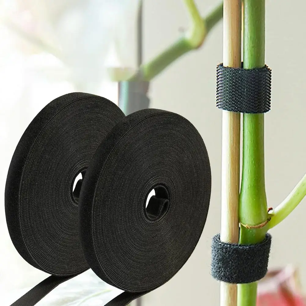 Plant Tie Double Sides Reusable Nylon Hook Loop Garden Supports Bamboo Cane Wrap Tie for Home Use