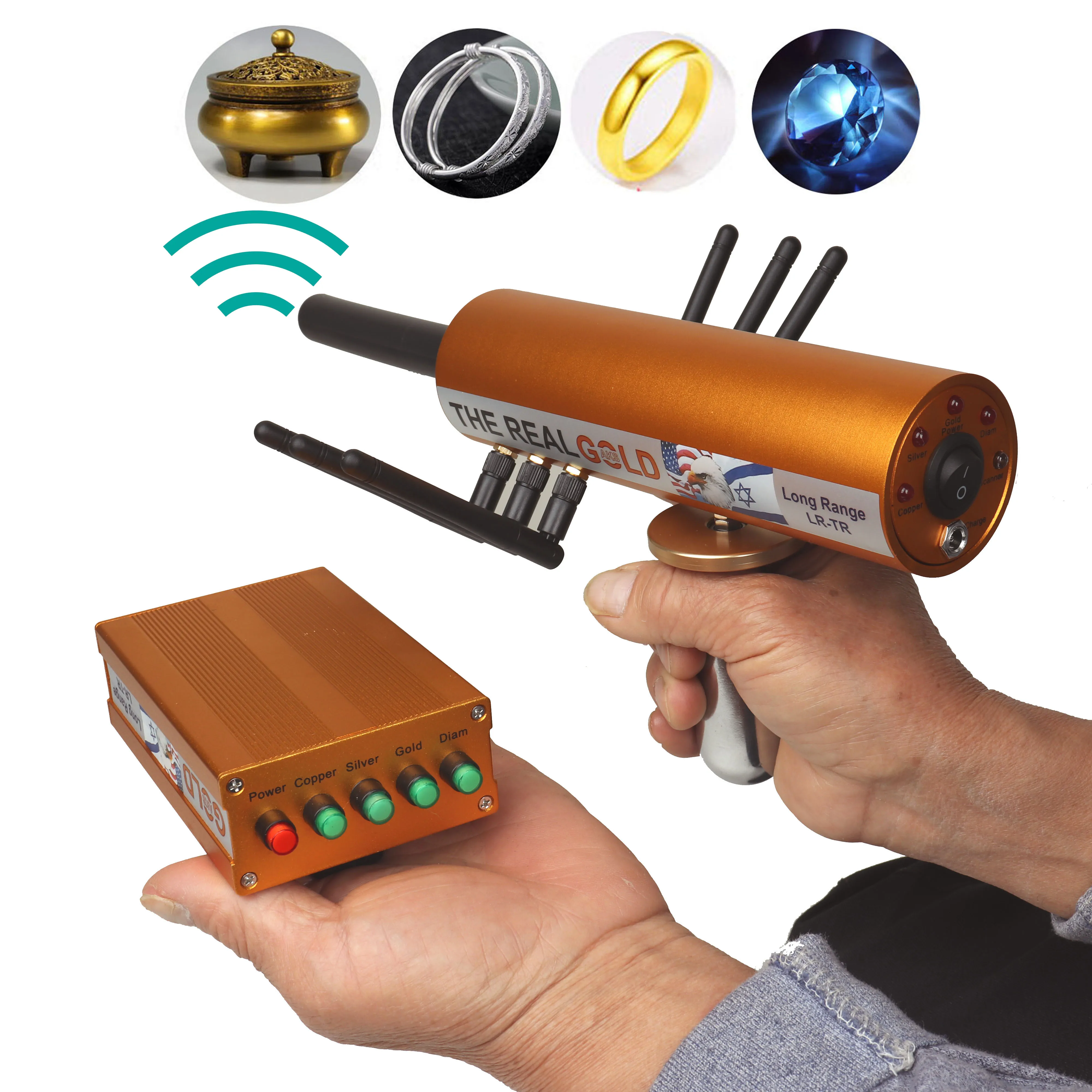 Интеллектуальный металлоискатель AKS высокочувствительный с 6-антенной