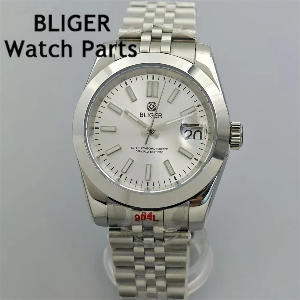 BLIGER 36 мм/39 мм мужские часы NH35 автоматический механизм с фиксированным наклонным