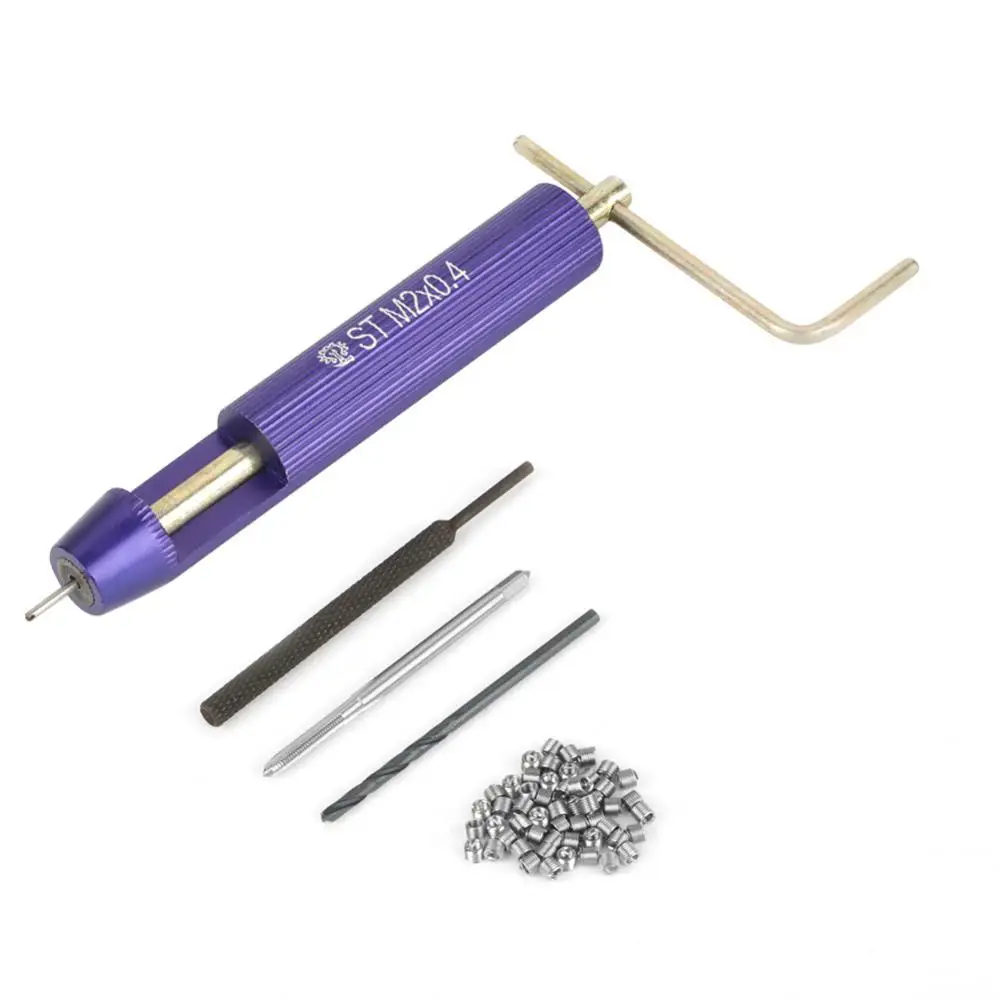 

50Pcs M2 x 2D Stainless Steel Thread Repair Tool Kit Screw Thread Insert Set Helical Coiled Wire Threaded Insert Hardware Tools