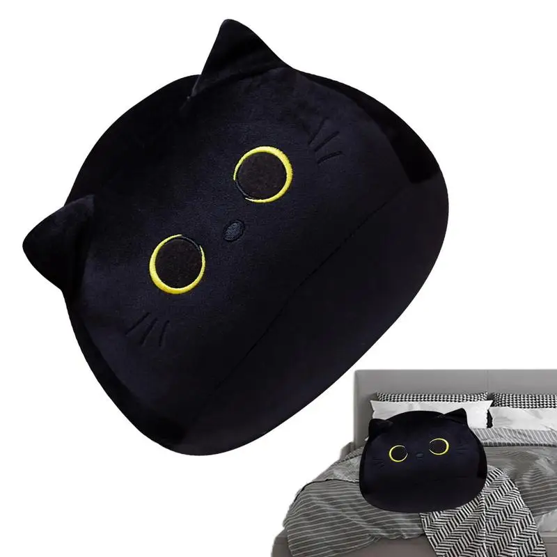 

42cm Cat Plush Toys For Kids Kawaii Black Cat Doll Black Cat Plushie Black Cat Stuffed Animal Soft Black Cat Plush Pillow