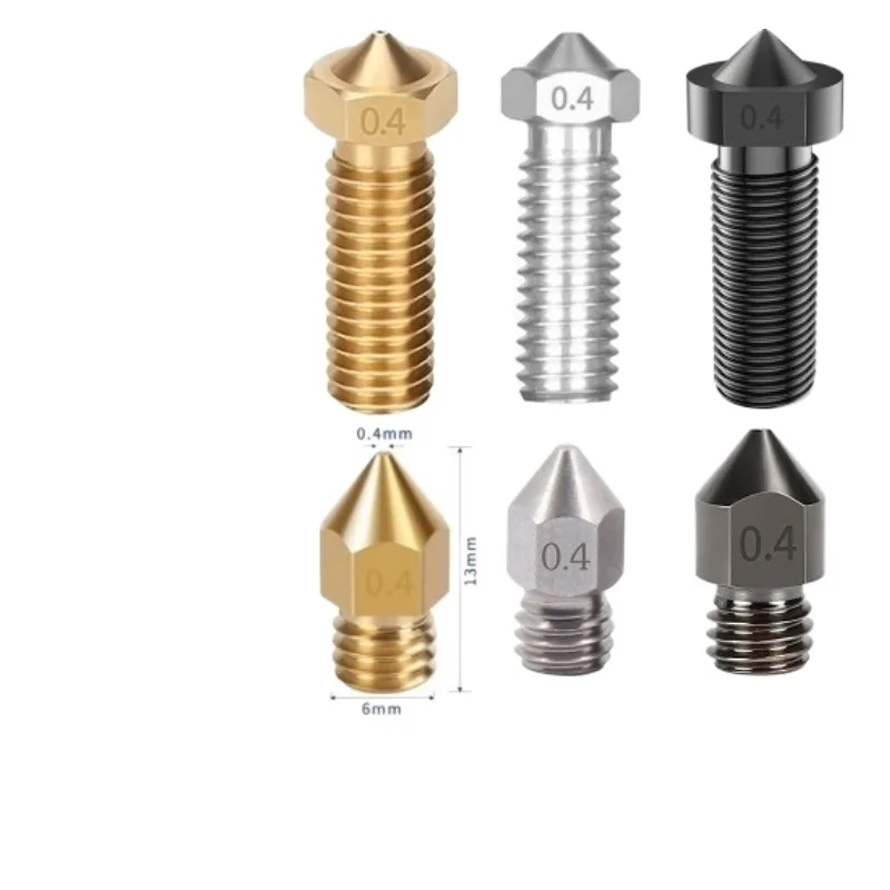 

10 шт., латунные насадки для 3D-принтера, 0,4 мм