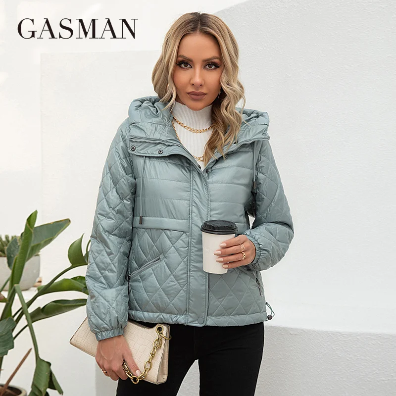 

GASMAN Women's spring jacket fashion casual Short parka Thin Cotton ded Coat women ladies jackets Warm outwear 21159