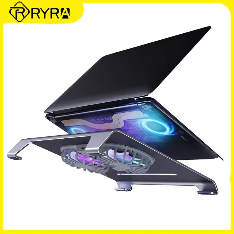 

RYRA Laptop Stand With Dual Fan Desktop Bracket Notebook Holder Type-c Charging Heat Dissipation Laptop Support For 11-17 Inches