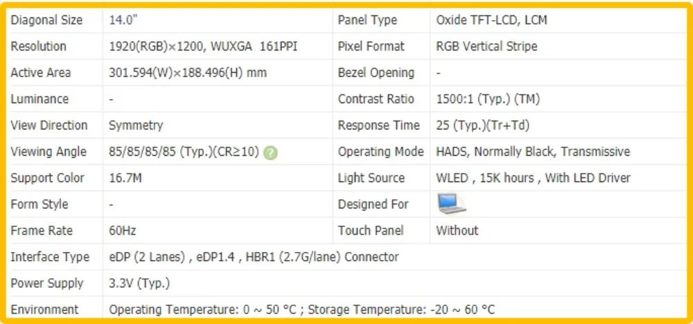 NE140WUM-N6P NE140WUM N6P FHD 1920x1200 14 0-дюймовый ЖК-экран для ноутбука IPS без сенсорной панели 60
