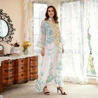 ramadan eid white kaftans abaya dubai arabic turkey islam pakistan muslim summer dress for women robe arabe musulmane caftan