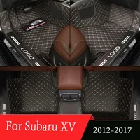 Car Floor Mats For Subaru XV 2012 2013 2014 2015 2016 2017 Leather Rugs Carpets Dash Covers Auto Interior Accessories