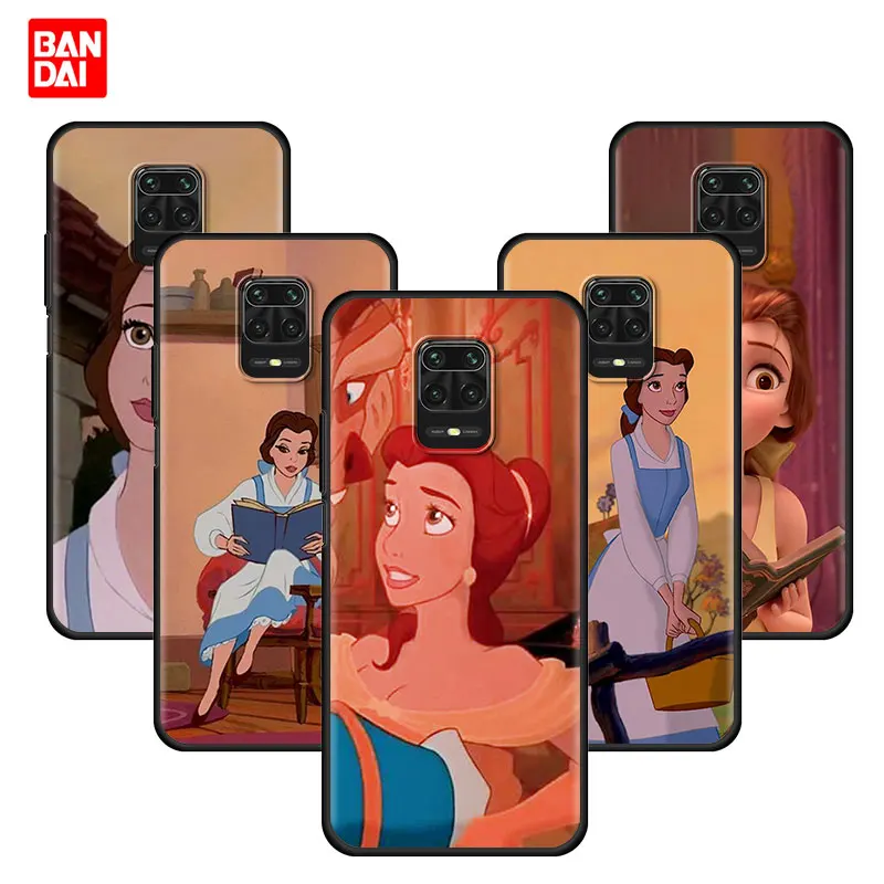 

Cover Case for Xiaomi Redmi Note 7 8 9 9s 10 11 8T 11T Pro Plus 5G 4G Soft Fashion Style Original Disney Belle Cartoon Anime