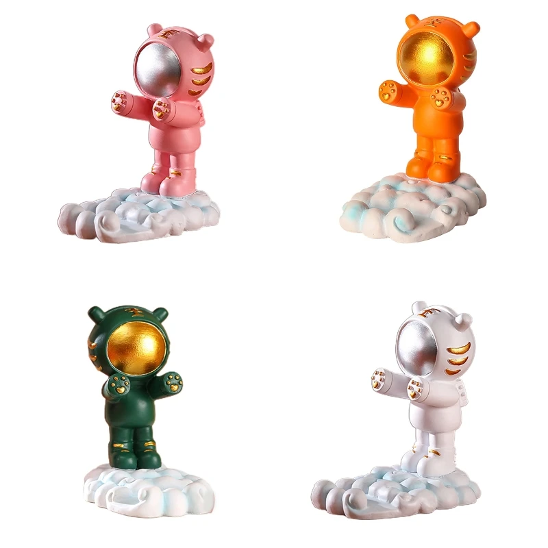 

Маленький тигр астронавт фотостойка Настольный Декор полимерная статуя ремесла для дома спальни Настольный сотовый телефон планшет кронш...