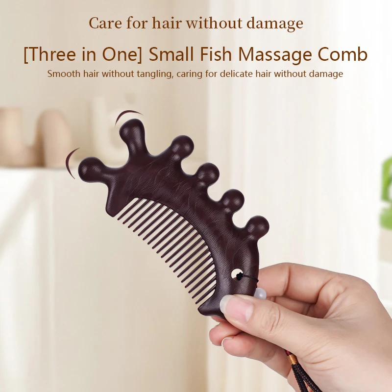 2 шт. массажная расческа массажер для головы из сандалового дерева расческа-кит