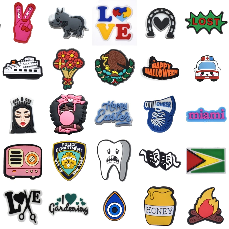 

Shoes Accessories Shoe Charms Wholesale Bulk Packs Women Charm Men Gifts Decorations for Crocs Girl Para Pins Kids Set Jeans Boy