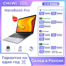CHUWI HeroBook Pro Laptop 14.1 inch IPS Screen 8GB RAM 256GB SSD Intel Celeron N4020 Dual Core Windows 11 System Computer PC