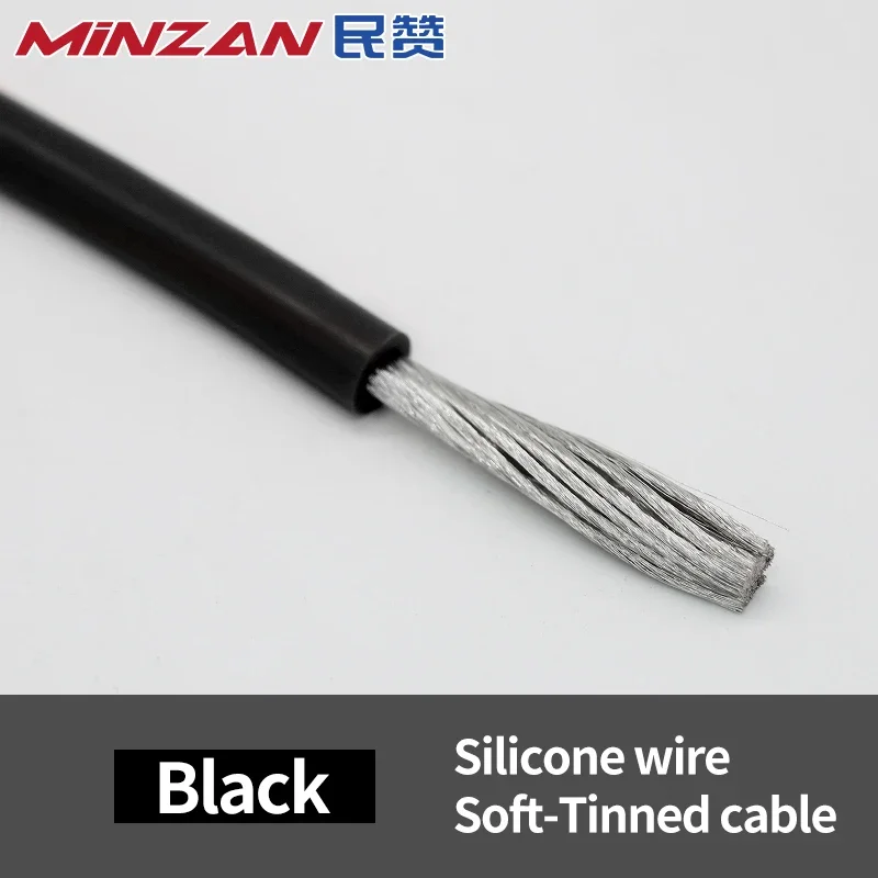 

MiNZAN UL3135 красный черный жаростойкий силиконовый провод 13-1 AWG