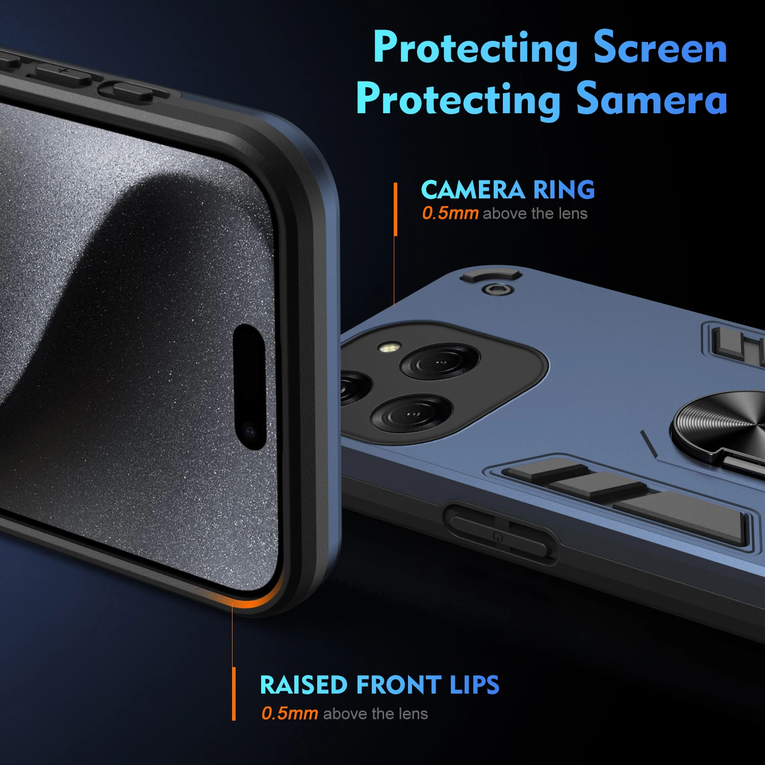 Фото Чехол для Tecno Spark 20 Pro KJ6, магнитный металлический кольцевой держатель, рамка из ТПУ, броня, пластиковый противоударный защитный чехол для телефона, чехлы №4