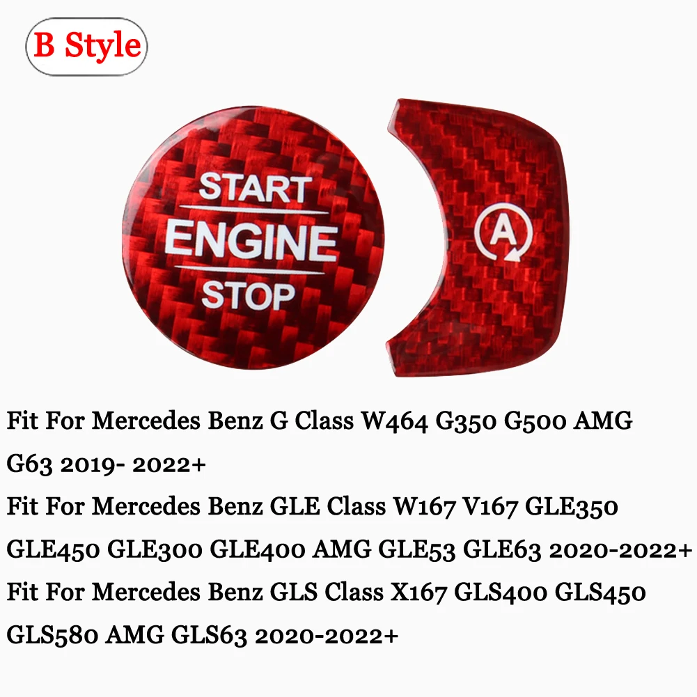 

Кнопка запуска и остановки двигателя автомобиля, Накладка для Mercedes Benz A B G CLA GLE GLS GLB GLA Class AMG W177 W247 W464 C118 W167 X247 H247