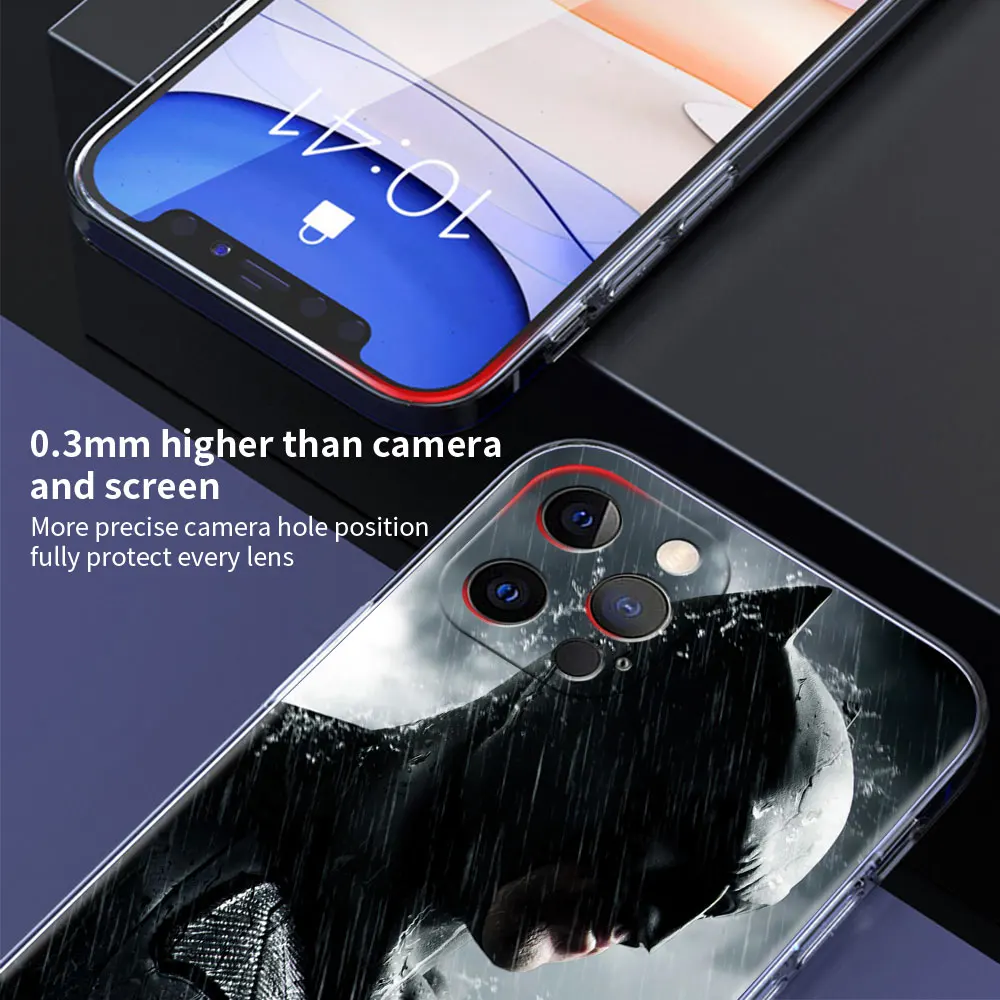 Крутой прозрачный мягкий чехол с Бэтменом для iPhone 13 11 12 7 XR X XS Max 8 6 6S Plus SE 2020 13Pro