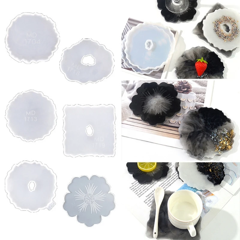 

Цветочная открытка Волна Каботажное судно Комбинированный набор из золотой фольги и бумаги DIY Форма для эпоксидной смолы Облако