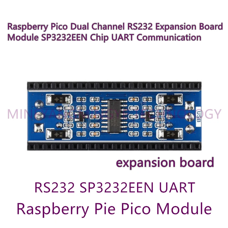 

5PCS/LOT Pico-2CH-RS232 Raspberry Pico Dual Channel RS232 Expansion Board Module SP3232EEN Chip UART Communication