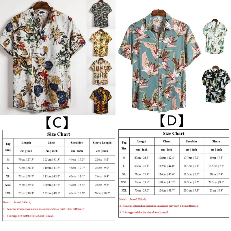 2022 New Fashion Mens Hawaiian Summer Shirt Printed Short Sleeve Big Us Size Hawaii Flower Beach Floral Patterns For Male images - 6