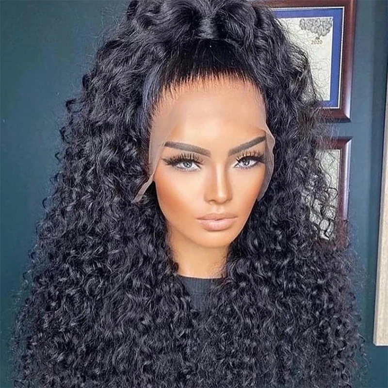 

Synthetic Hair Wig Black Wig Long Curly For Women Natural Curl Heat Resistant Fiber Lace Front Wig Glueless Soft Cosplay Wigs