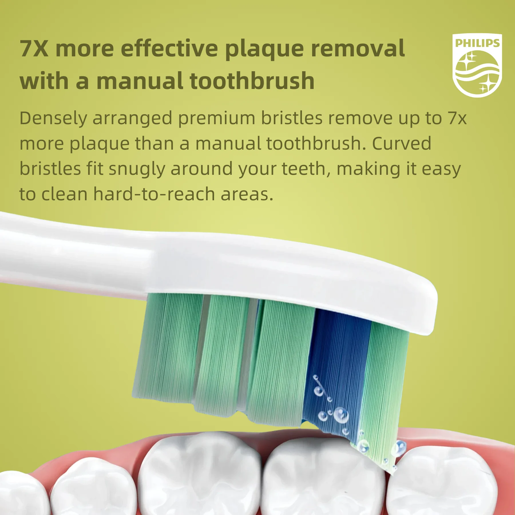 Сменная насадка Philips Sonicare C2 Optimal HX9024 белая (3 шт.) для зубной щетки