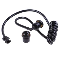 black spring air tube replacement walkie talkie earphone coil acoustic air tube earplug replacement for radio earpiece headset