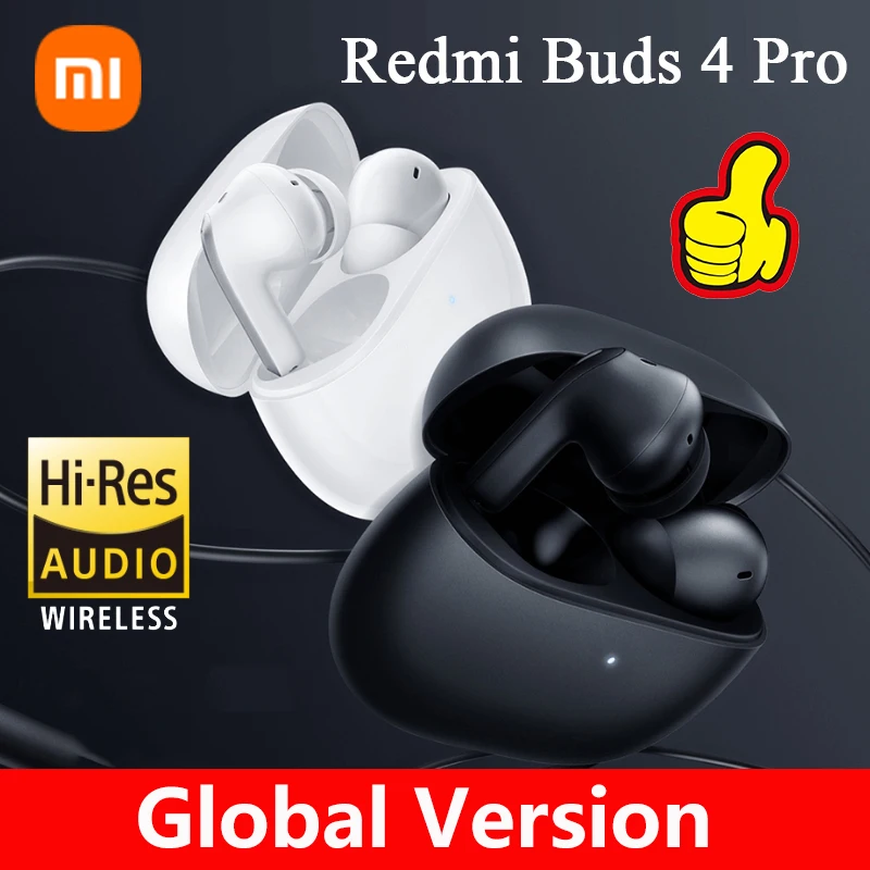 

Глобальная версия Xiaomi Redmi Buds 4 Pro Беспроводная Bluetooth-гарнитура LDAC аудио наушники TWS активные шумоподавляющие наушники