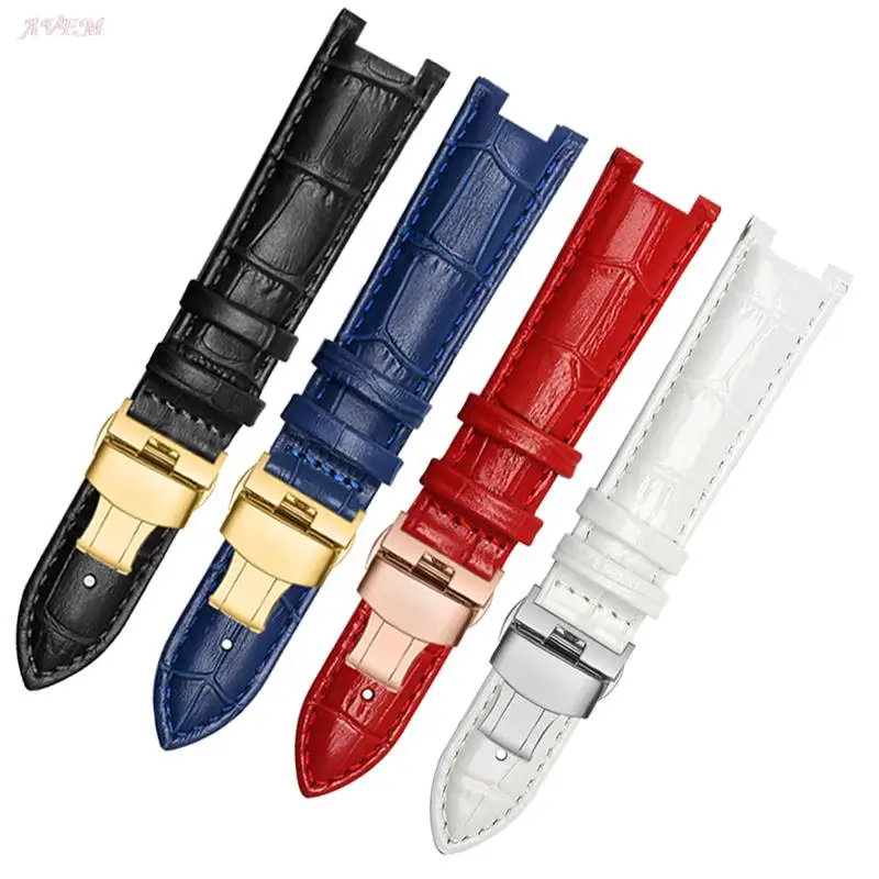 

Genuine Leather Watch Strap for Tissot Folli Follie Michael Kors Mk5774 Men Women Notch Watchband 16 18mm Wristband