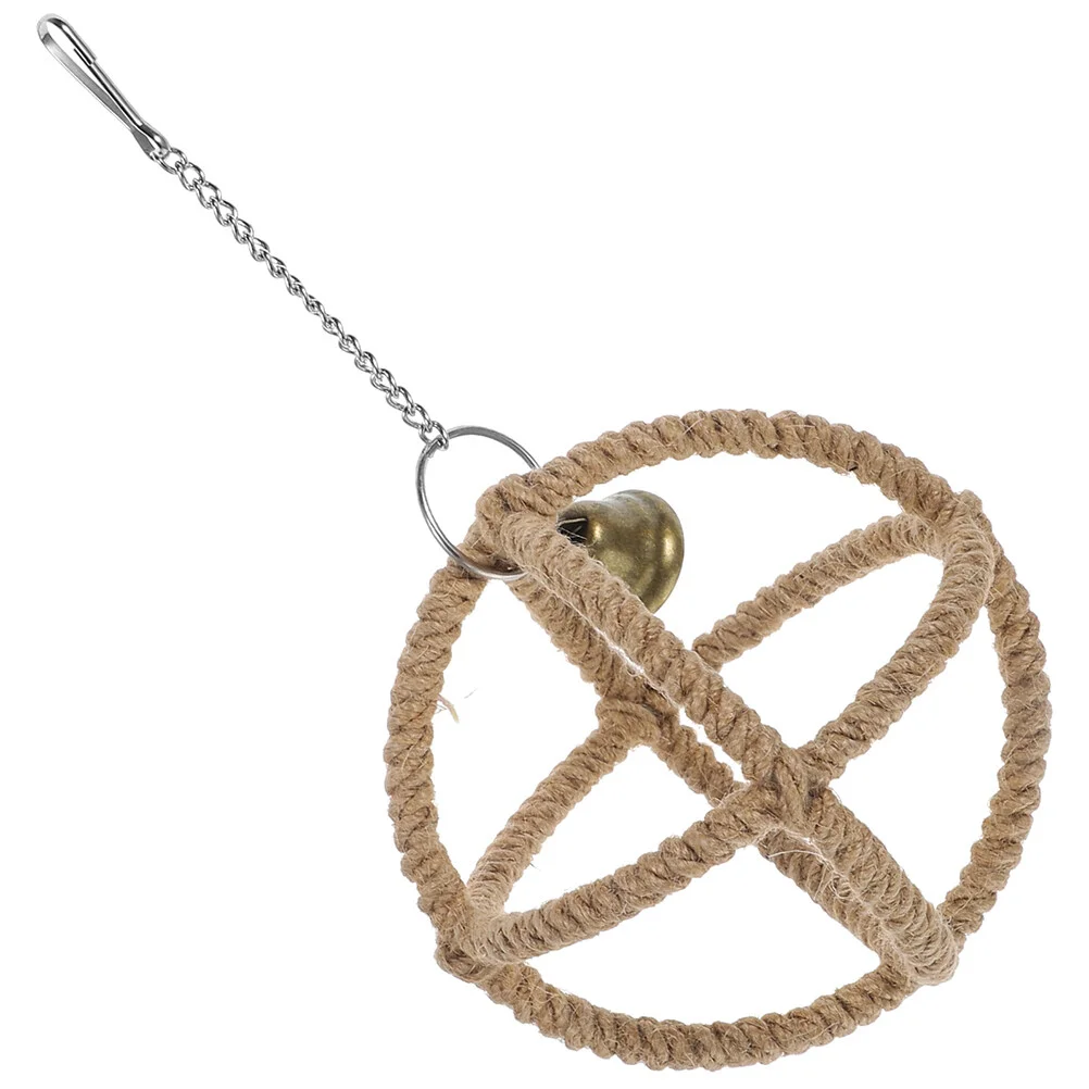 

Household Bird Toy Parrot Plaything Wooden Bird Swing Decor Parrot Cage Supply