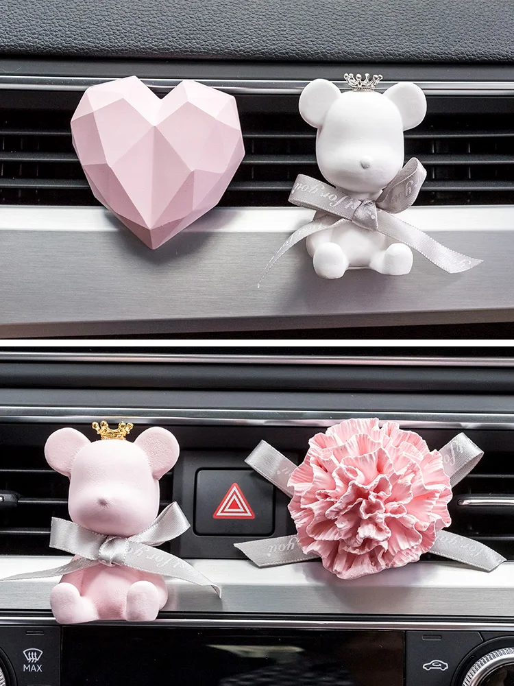 

Car Interior Air Outlet Aromatherapy Clip Car Creative Gypsum Flower Perfume Car Air Conditioning Decoration Ornaments for Girls