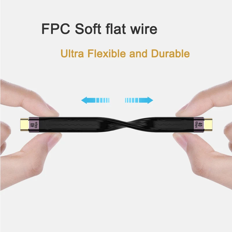 Короткий USB C кабель папа к FPC Thunderbolt 4 USB4.0 PD 100 Вт Быстрая зарядка 8K видео 40 Гбит/с