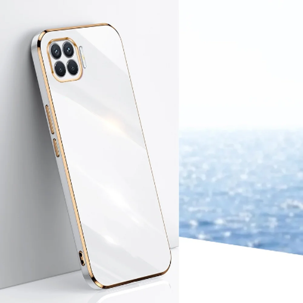 Роскошный телефонный чехол для OPPO A93 2020 Reno 4F F17 Pro Reno 4 lite F17 A73, квадратный корпус, силиконовые цвета, Обложка с гальваническим покрытием, модель A93 A73