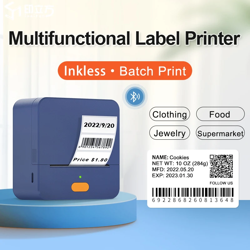 

DETONGER 2 Inch Mini Label Printer With Free Application Multiple Language Support Portablel Bluetooth Thermal Printer