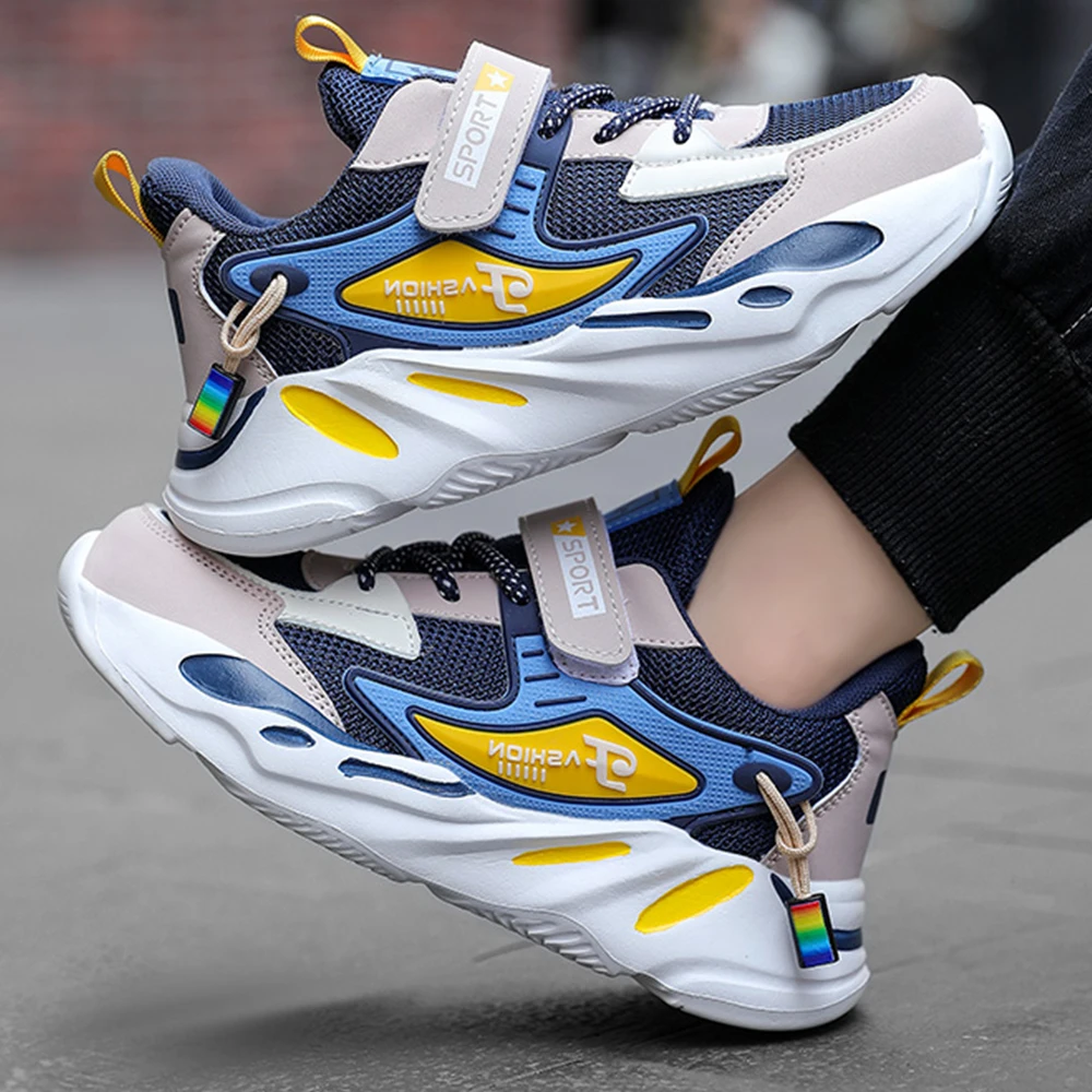 Children's Sneakers Boy Running Shoes Breathable Outdoor Kids Shoes Lightweight Sneakers 26-40