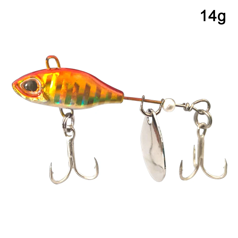 

Attractive Fishing Lure Tackle Rotating Steel Wire 7 10 14g Hard Bait Vibration Spinner Tail Long Shot Artificial Jig Tractor