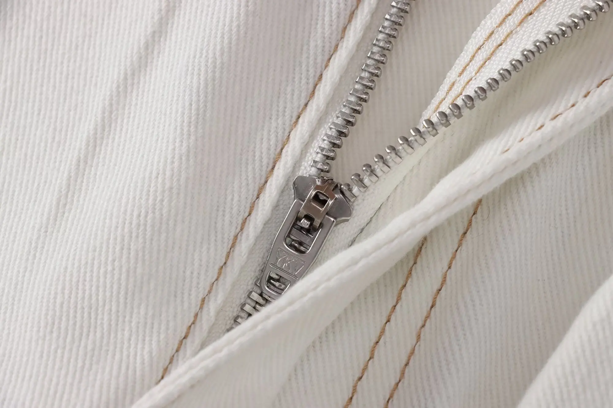 Женские винтажные джинсы Maxdutti свободные белые с высокой талией и широкими